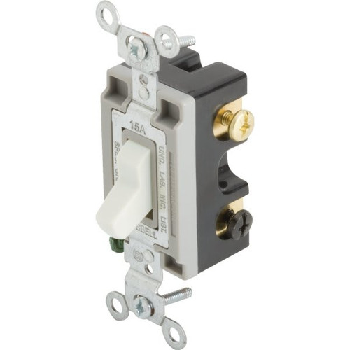 Hubbell-Pro 15 Amp 120/277 Vac 4-Way Toggle Switch (White)