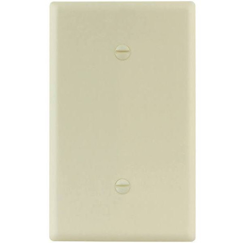 Titan3 Smooth 1-Gang Blank Standard Metal Wall Plate, Ivory