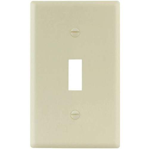 Titan3 Ivory Smooth 1-Gang Toggle Standard Metal Wall Plate