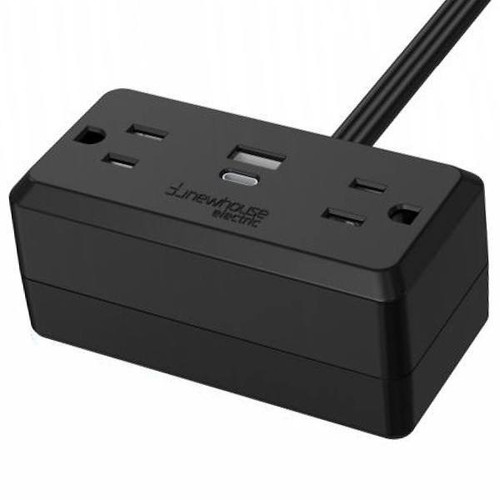 Electric Plug-In Outlet, 2 Power Outlets, 1 Usb-A/1 And 1 Usb-C Port