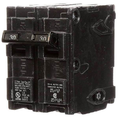 Siemens 30 Amp 120/240 Volt 2-Pole Interchangeable Circuit Breaker