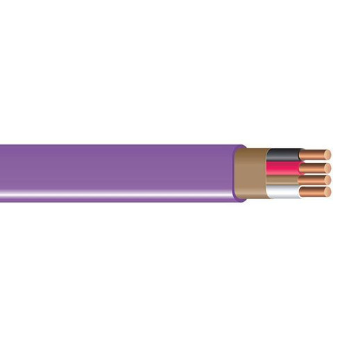 Southwire 12/3 Solid Romex Sim Pull Cu Nm-B With G Wire, Purple, 250 Ft.
