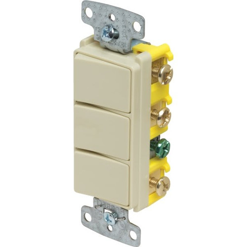Hubbell-Pro 15 Amp 2-Position/3-Way Rocker Switch (Ivory)