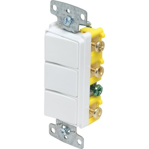 Hubbell-Pro 15 Amp 2-Position/3-Way Combination Switch (White)