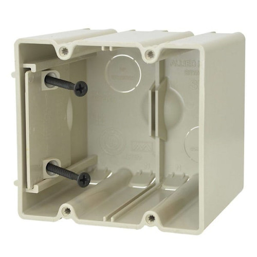 Allied Moulded 2-Gang Adjustable Slider Box, Vertical, Beige
