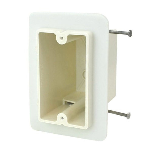 Allied Moulded 1-Gang New Work Fiberglass Vapor Seal Switch/Outlet Box, Off White