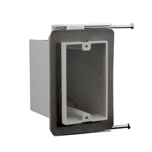 Cantex Ez Box New Work Nail-On Vapor Proof Electrical Box, 1-Gang, 23 Cu In
