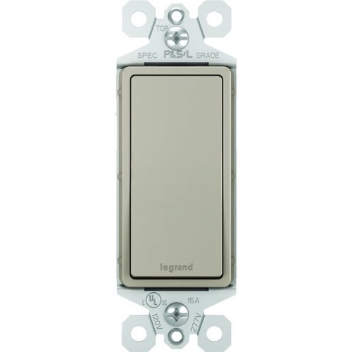 Legrand Radiant 15 Amp 120 Volt 1-Pole Rocker Light Switch (Nickel)