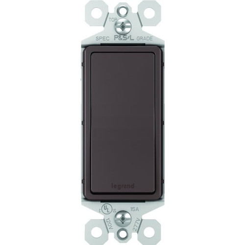 Legrand Radiant 15 Amp 120 Volt 1-Pole Rocker Light Switch (Dark-Bronze)