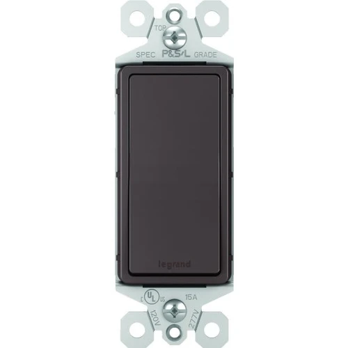 Legrand Radiant 15 Amp 120 Volt 1-Pole/3-Way Rocker Light Switch (Dark-Bronze)