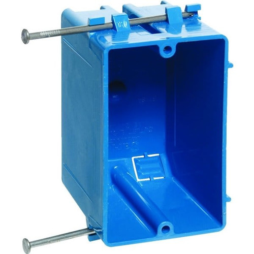 Carlon 1-Gang New Work PVC Switch/Outlet Wall Electrical Box (Blue)