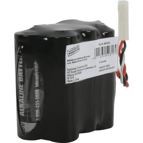 Maintenance Warehouse Alkaline 9 Volt Replacement Battery Pack For Door Lock Style Ilco, 1-Pack