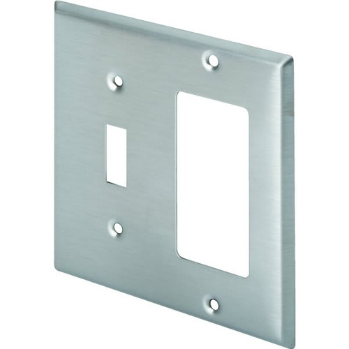 Titan3 Standard 2-Gang Toggle/Decorator Stainless Steel Wall Plate