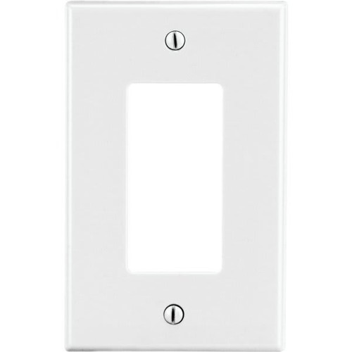 Hubbell 1-Gang Polycarbonate Decorator Thermoplastic Wall Plate (25-Pack) (White)