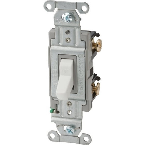 Hubbell-Pro 20 Amp 120/277 Vac 2-Position Commercial Toggle Switch (White)