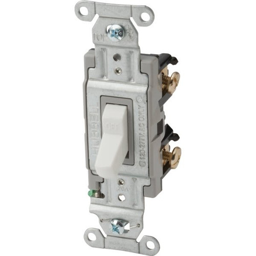 Hubbell-Pro 20 Amp 120/277 Vac 2-Position Toggle Switch (White)