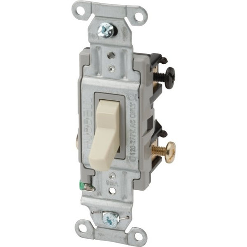 Hubbell 20 Amp 120/277 Vac 1-Pole 3-Way Toggle Switch (Ivory)