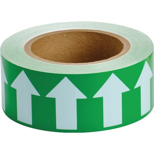 Brady Directional Flow Arrow Tape Green/White