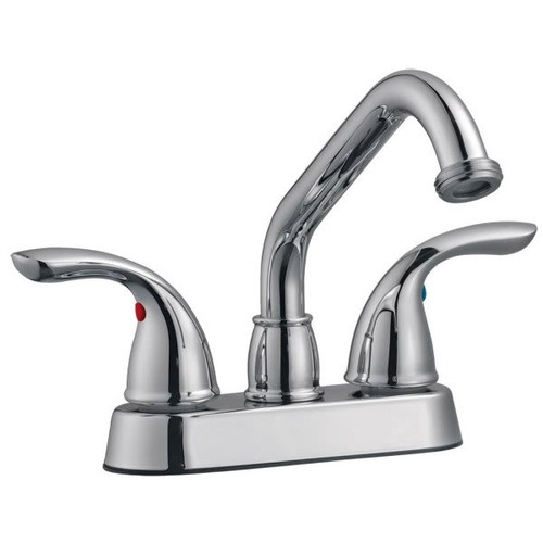 Design House Ashland Laundry Tub Faucet, 2 Gpm, 4" Center, Polished Chrome, 2 Handles