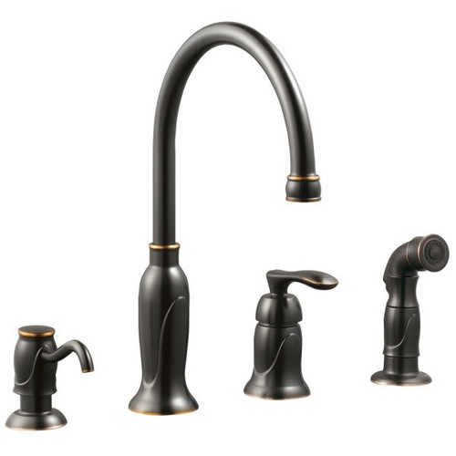 Design House Madison Kitchen Faucet, Spray And Soap Dispenser, Oil Rubbed Bronze