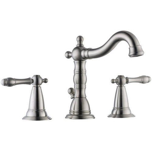 Design House Oakmont Wide Lavatory Faucet, Satin Nickel Finish