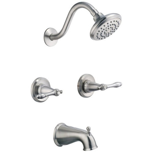 Design House Bath/Shower Trim, 1.5 To 2 GPM Shower, Satin Nickel