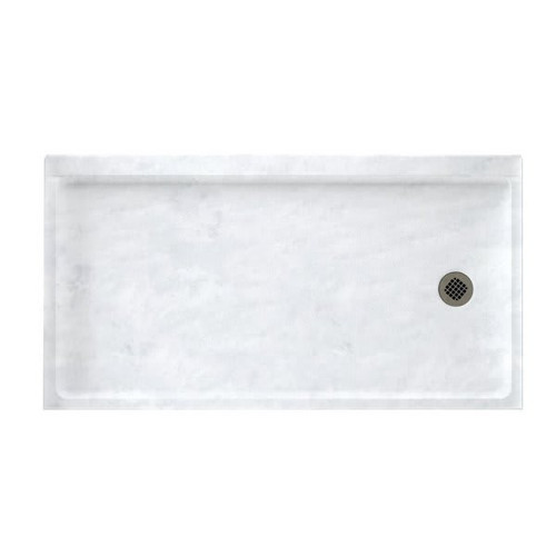 Swan Ice Solid Surface Barrier Free Right Hand Shower Floor 30" X 60"