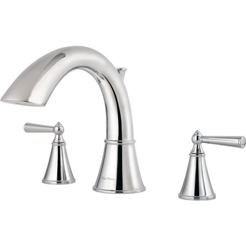 Pfister Saxton Roman Tub Trim, 18 Gpm, 2-Handles, Polished Chrome