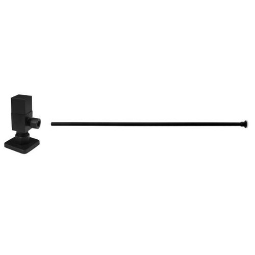 Westbrass D105qst-62 Brass Toilet Kit 1/4-Turn Square Angle Stop 1/2 In.