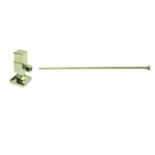 Westbrass D105qst-01 Brass Toilet Kit 1/4-Turn Square Angle Stop 1/2 In.