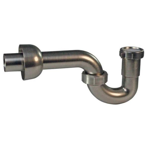 Westbrass 1-1/2 X 1-1/2 Or 1-1/4 Decorative Styrene P-Trap Satin Nickel