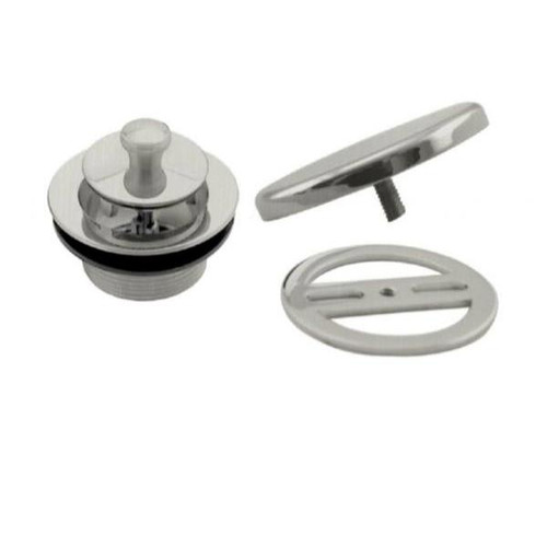 Westbrass Twist And Close Universal Tub Trim, Floating Faceplate, Satin Nickel