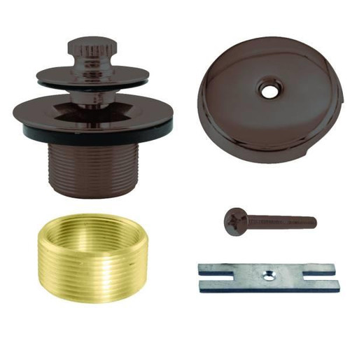 Westbrass Twist And Close Universal Tub Trim One-Hole Faceplate, Rubbed Bronze