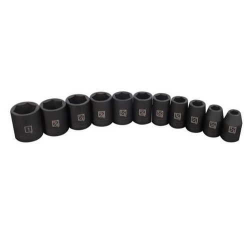Steelman 11-Piece 1/2-Inch Drive Shallow 6-Point Impact Sae Socket Set