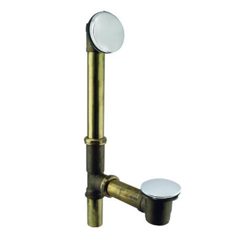 Westbrass Bath Waste - Illusionary Overflow W/ Tip-Toe Drain, 14in.