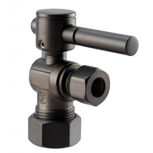 Westbrass Angle Stop, 5/8 In. Od X 3/8 In. Od - 1/4-Turn Lever Handle, Orb