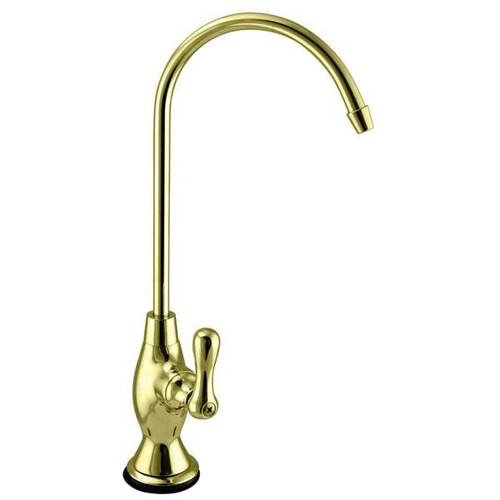 Westbrass Classic Lever Cold Water Dispenser Faucet, Polished Brass