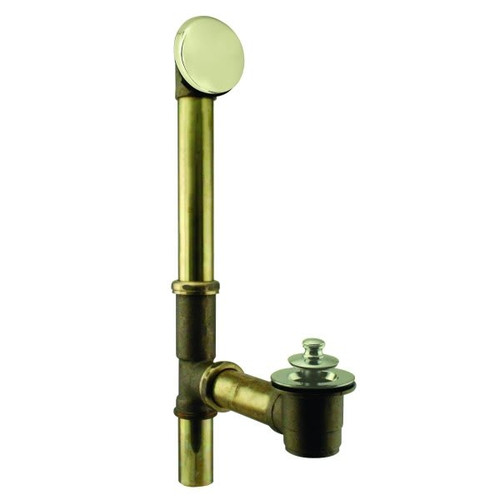 Westbrass Illusionary Lift/Turn Bath Waste Overflow, Polished Brass