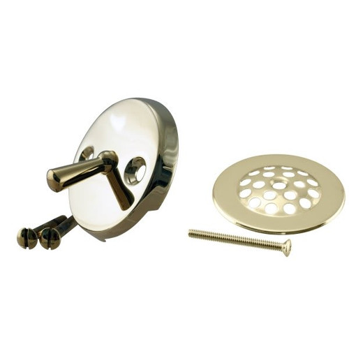 Westbrass Trip Lever Trim Set/Two-Hole Faceplate, Polished Brass