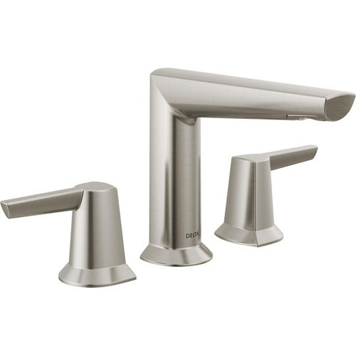 Delta Galeon 2 Handle Widespread Bathroom Faucet In Lumicoat Stainless