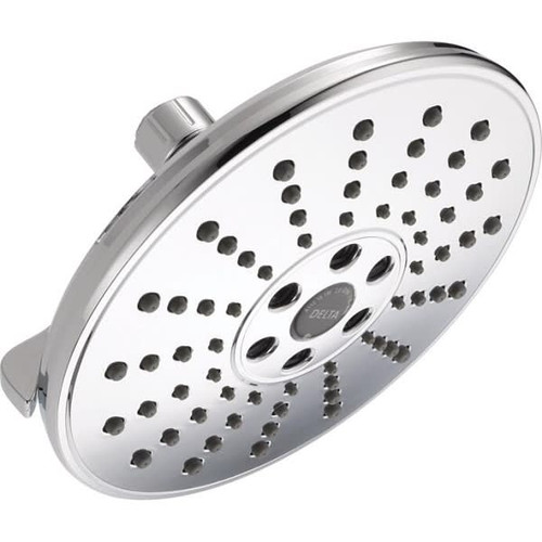 Delta H2okinetic 3-Setting Raincan Round Showerhead In Lumicoat Chrome