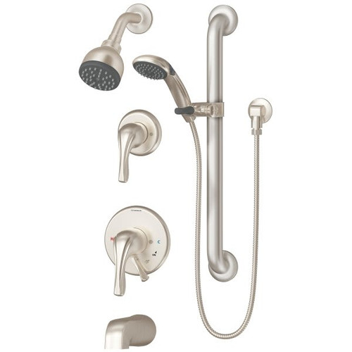 Symmons Origins Tub/Shower/Hand Shower Trim Only, 2.5 Gpm, Satin Nickel