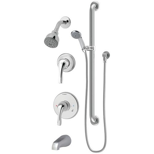 Symmons Origins Tub/Shower/Hand Shower System, 2.5 Gpm, Chrome