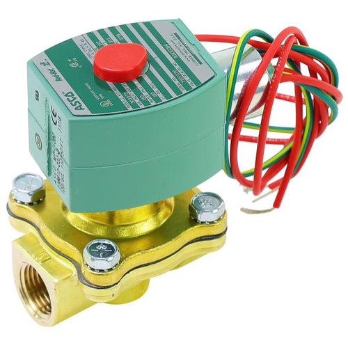 Asco 2 Way Normally Closed 1/2" Npt 120vac 4 Cv 0-150psi Air And Water