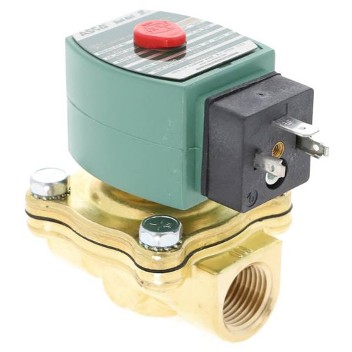 Asco 2 Way Normally Closed 1/2" Npt 24vac 4 Cv 5-200psi Air 5-150psi Water