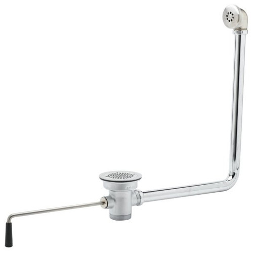 T & S Waste Twist, 3-1/2" X 2" W/ Overflow, Npt Adapter