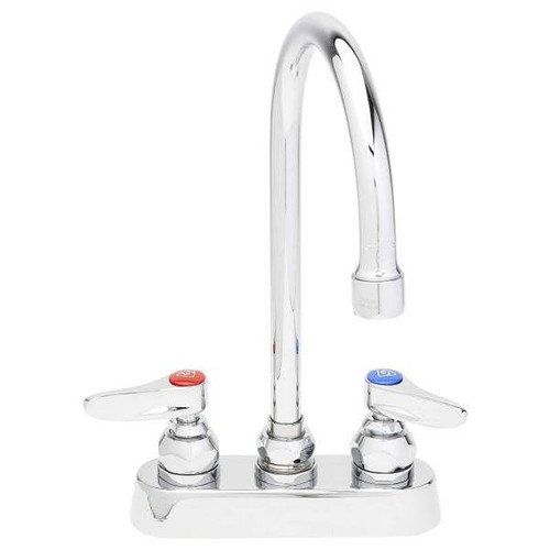 T & S Deck Mount Workboard Service Faucet (Polished Chrome)