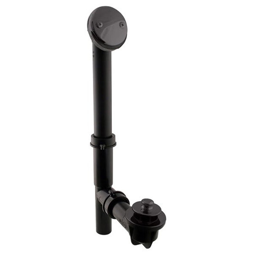 Westbrass Black 1-1/2 " Tubular Pull And Drain Bath Waste Drain Matte Black