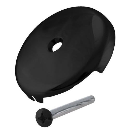 Westbrass 3-1/8 " Single Hole Overflow Face Plate And Screw In Matte Black