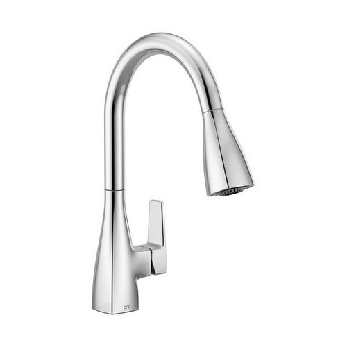 Cleveland Faucet Group Chrome One-Handle High Arc Pulldown Kitchen Faucet 1.0gpm Slate